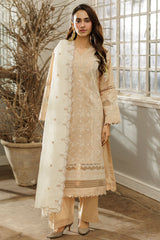 Zellbury Unstitched 3 Piece Chikankari Cotton Suit-WUC25E34018
