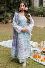 Zellbury Unstitched 3 Piece Chikankari Cotton Suit-WUC25E34021