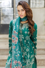 Zellbury Unstitched 3 Piece Chikankari Cotton Suit-WUC25E34034