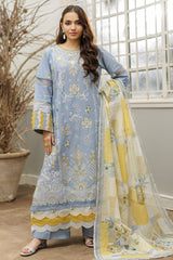 Zellbury Unstitched 3 Piece Chikankari Cotton Suit-WUC25E34041
