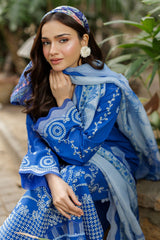 Zellbury Unstitched 3 Piece Chikankari Cotton Suit-WUC25E34043