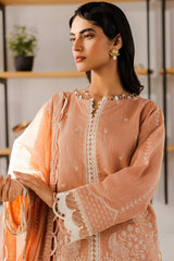 Zellbury Unstitched 3 Piece Chikankari Vol-02 Suit-WUS-0803