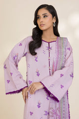 Zellbury Unstitched 3 Piece Lawn Suit-WUS-30682