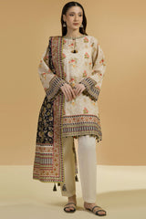 Zellbury Unstitched 2 Piece Lawn Suit-WUS-25713