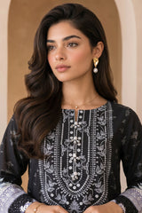 Zellbury Unstitched 3 Piece Lawn Vol-07 Suit-WUS26E30711