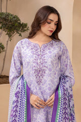 Zellbury Unstitched 3 Piece Lawn Vol-07 Suit-WUS26E30712