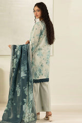 Zellbury Unstitched 3 Piece Digital Printed Lawn Suit-WUS26X30483