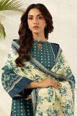 Zellbury Unstitched 3 Piece Digital Printed Lawn Suit-WUS26X30485