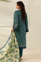 Zellbury Unstitched 3 Piece Digital Printed Lawn Suit-WUS26X30485