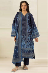 Zellbury Unstitched 3 Piece Digital Printed Lawn Suit-WUS26X30493