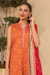 Zellbury Unstitched 3 Piece Digital Printed Lawn Suit-WUS26X30677