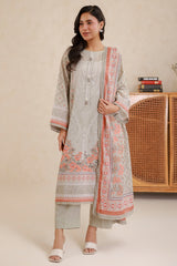 Zellbury Unstitched 3 Piece Lawn Edit 3 Suit-WUS26X30754
