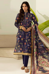 Zellbury Unstitched 3 Piece Digital Printed Lawn Suit-WUS26X30760