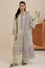 Zellbury Unstitched 3 Piece Lawn Edit 3 Suit-WUS26X30875