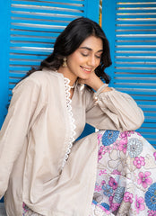 Daily Chic - Ahlam By Safa Textile Stitched 1 Piece Summer Shirt-Prairie