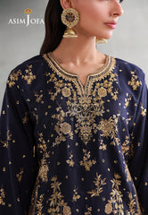 Asim Jofa Stitched 2 Piece Luxury Pret Suit-AJLPN-04 Embroidered Poly Silk Stitched 2pcs