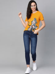 Sprinkles Stitched 1 Piece Summer Shirts Kids Collection'2025-Yellow Bird Print Tee