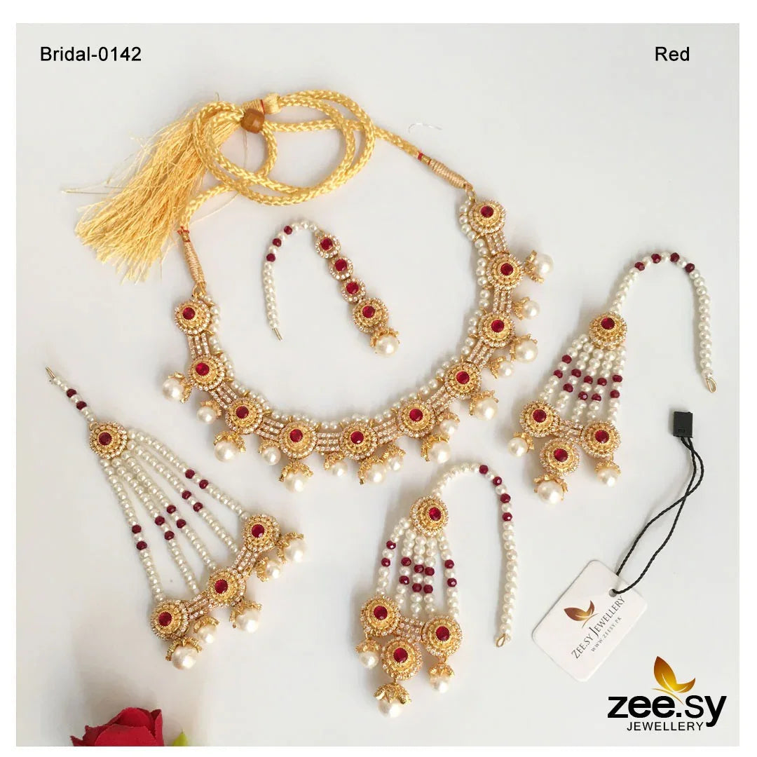 Crescent Bridal-0244 Red - Zeesy Jewellery