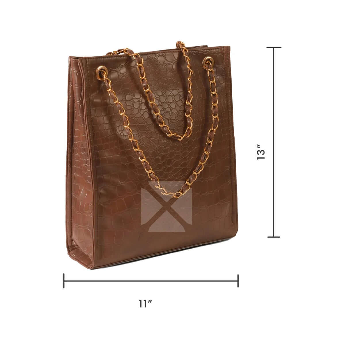 LONG BROWN CROCODILE - Bag X