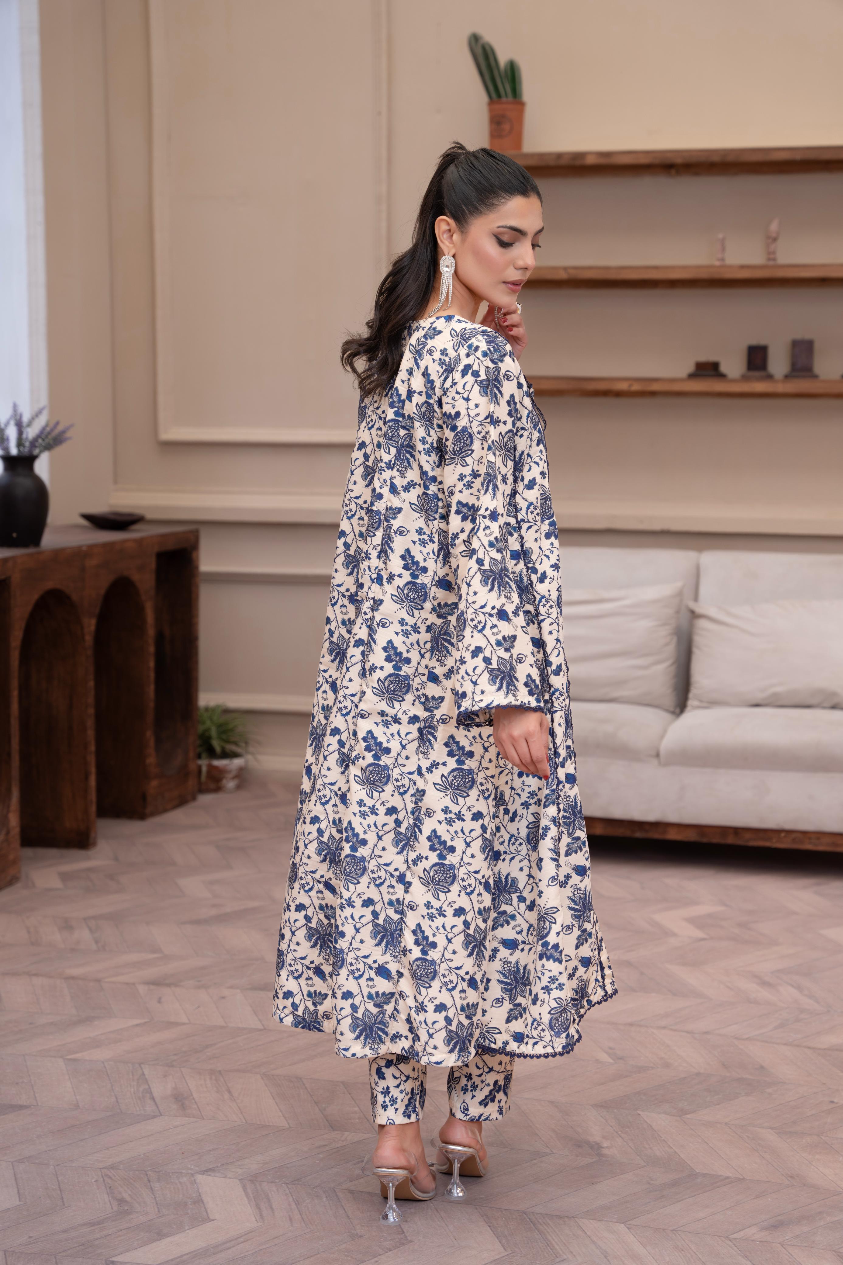 BK Clothings Stitched 2 Piece Eid Collection-Haya Bloom