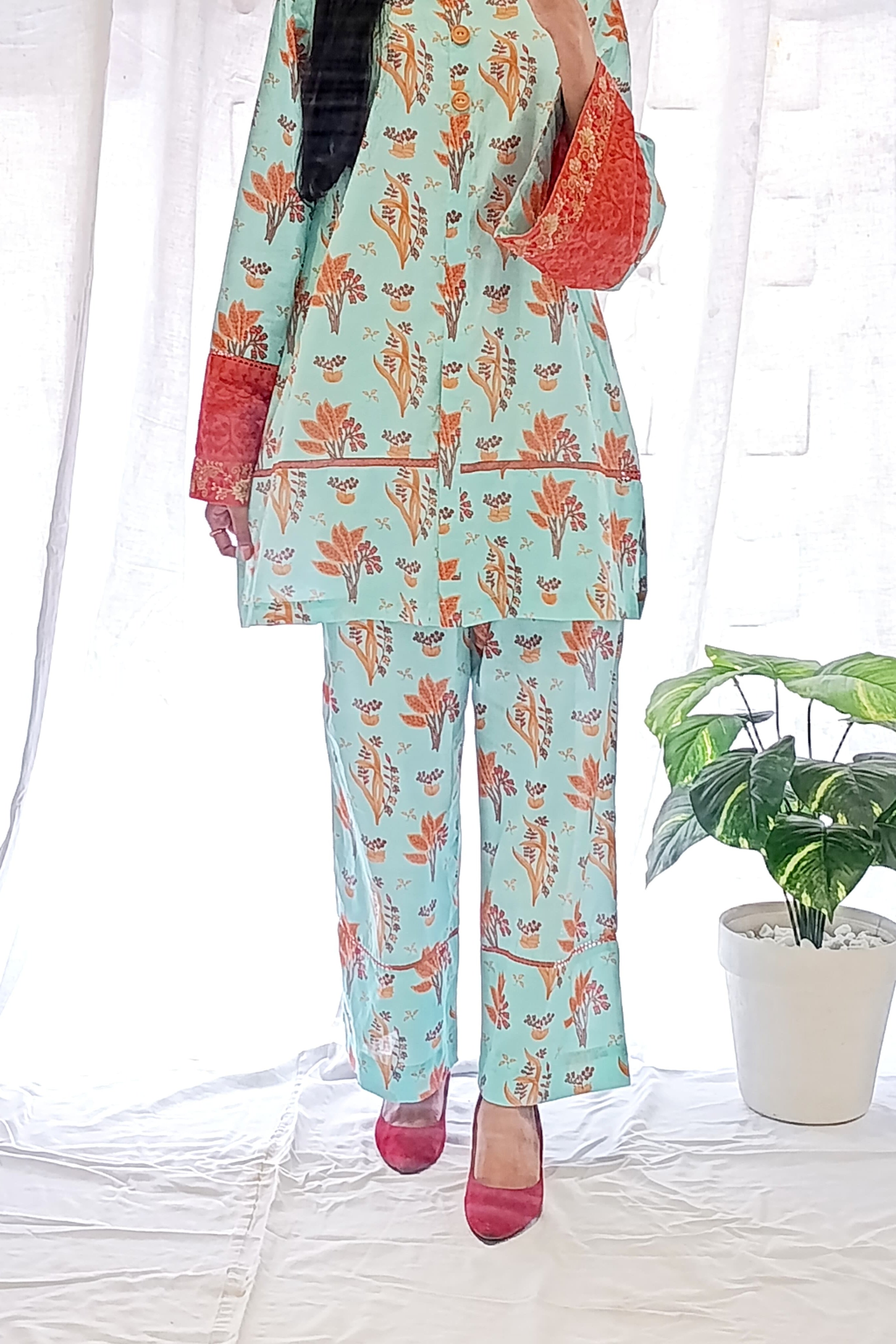 Urban Cut 2 Piece Lawn Embroidered  Co- Ord Set