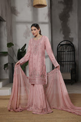 Dressline Launching New Stitched 3 Piece Emb Luxury Chiffon Gharara Collection