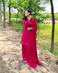 Tiraz Stitched 3 Piece Summer Suit-Gulnaar