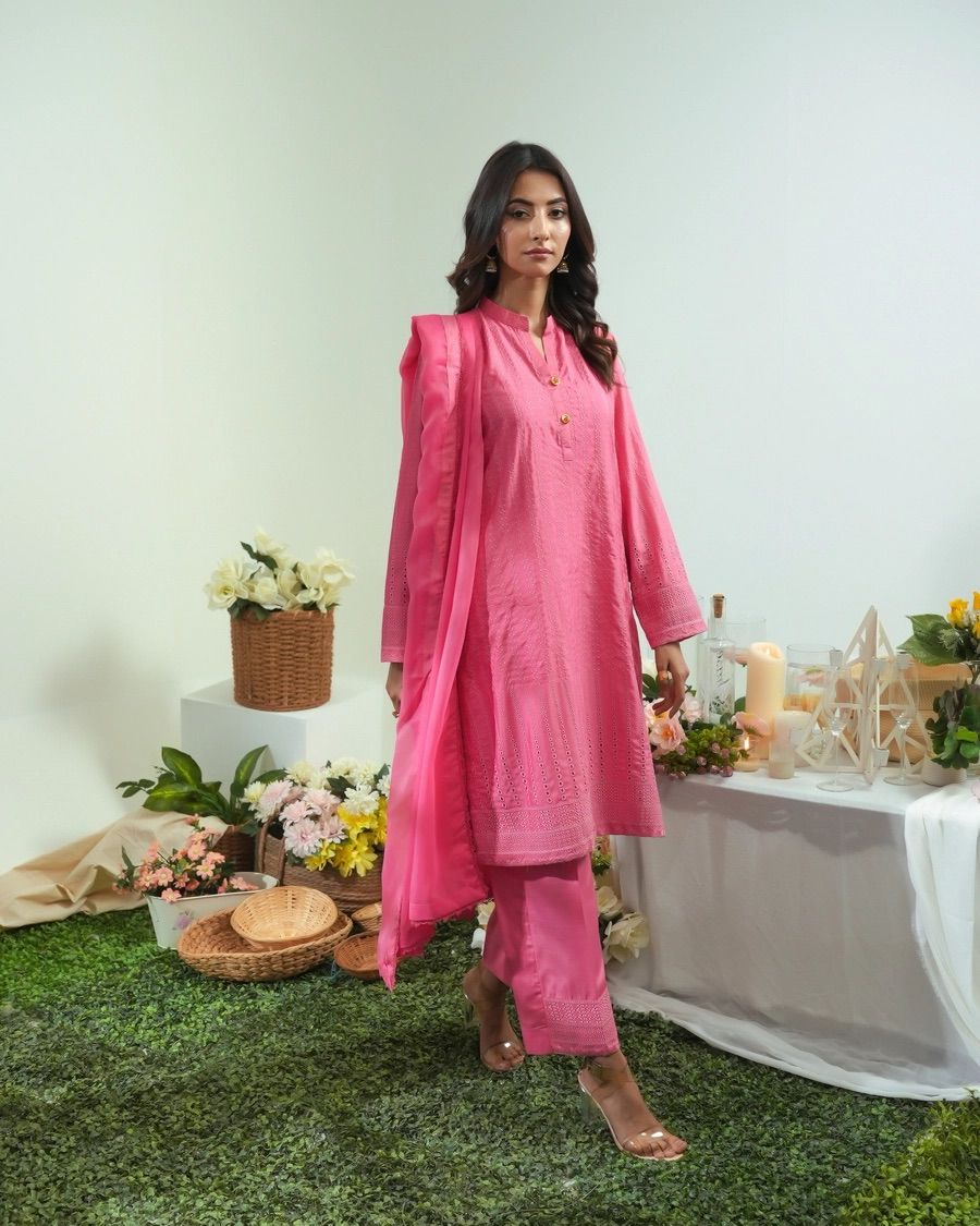 Dhaga Stitched 3 Piece Summer Collection'2025-Rosa Whisper
