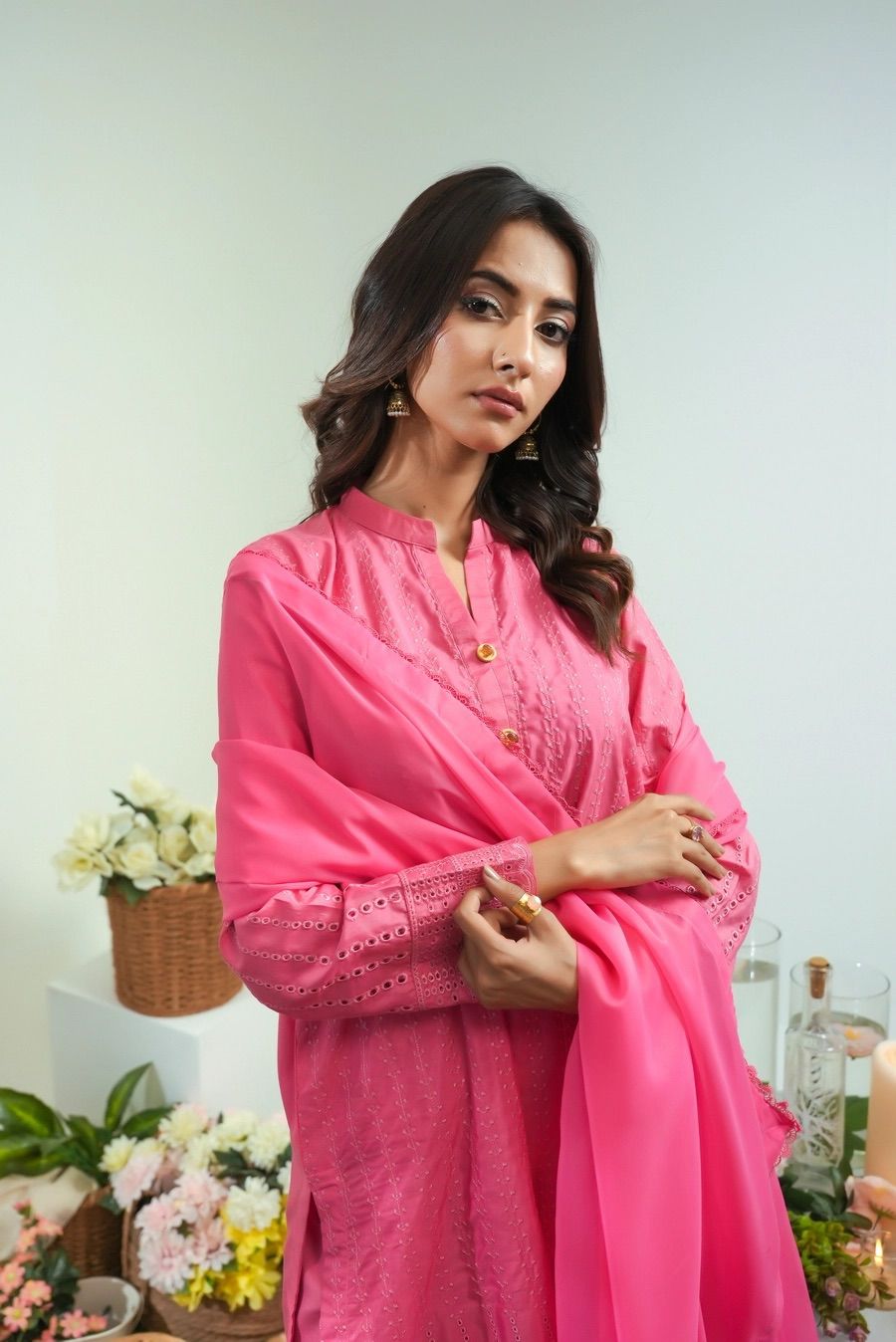Dhaga Stitched 3 Piece Summer Collection'2025-Rosa Whisper