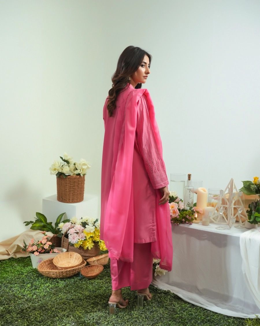 Dhaga Stitched 3 Piece Summer Collection'2025-Rosa Whisper