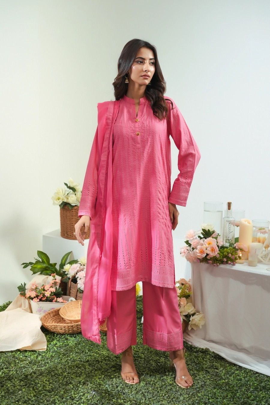 Dhaga Stitched 3 Piece Summer Collection'2025-Rosa Whisper