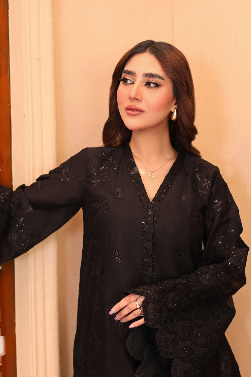 Tabeer By Mariam Malik Unstitched 3 Piece Summer Collection'2025-Midnight Dream