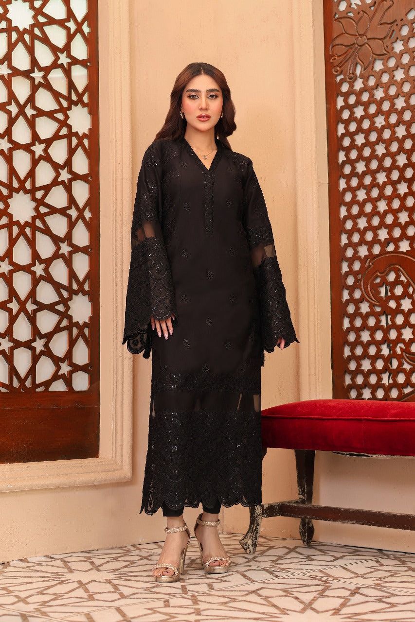Tabeer By Mariam Malik Unstitched 3 Piece Summer Collection'2025-Midnight Dream