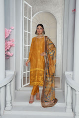 Cira Luxe By Dr Haris Unstitched 3 Piece Winter Collection-CIR-001