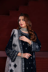 Dr Haris Unstitched 3 Piece Velvet Winter  Vol 4 Collection-DRV-009