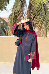 Urban Cut Embroidered  2-Piece Cotton Textured Kurta Set-C0233