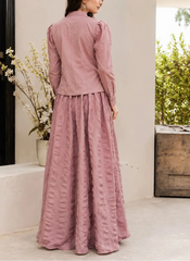 Urban Cut Cotton Seersucker Flared Maxi Skirt | 1 Piece-T0292