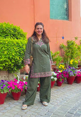 Tiraz Stitched 2 Piece Summer Suit-Parsa
