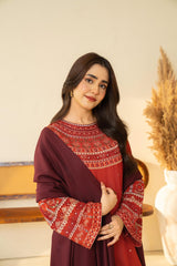 Tiraz Stitched 3 Piece Winter Suit-Ghuroob