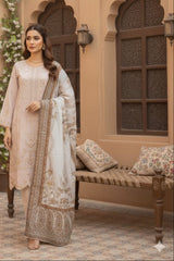 Umer Aayan 3 Piece Stitched Lawn Suit -Ready to wear