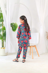 Silcot Stitched Co Ords Kids Summer Lawn Suit-Mini Petals