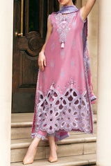 Hemline Odyssey By Mushq Unstitched 3 Piece Luxury Emb Lawn Suit-HMC-02-Wildflower Dream