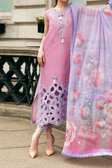 Hemline Odyssey By Mushq Unstitched 3 Piece Luxury Emb Lawn Suit-HMC-02-Wildflower Dream