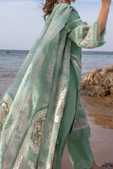 Saira Shakira Unstitched 3 Piece Luxury Lawn Suit-Winds of Eden Jade