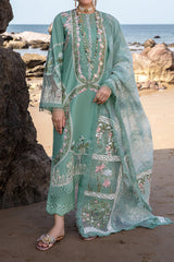 Saira Shakira Unstitched 3 Piece Luxury Lawn Suit-Winds of Eden Jade