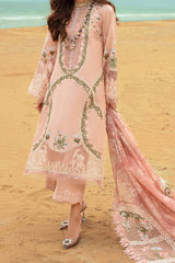 Saira Shakira Unstitched 3 Piece Luxury Lawn Suit-Winds of Eden Rose