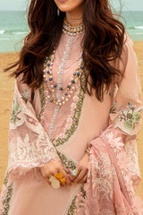 Saira Shakira Unstitched 3 Piece Luxury Lawn Suit-Winds of Eden Rose