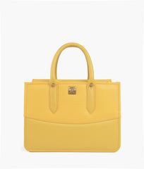 RTW Creation - Yellow crocodile satchel bag
