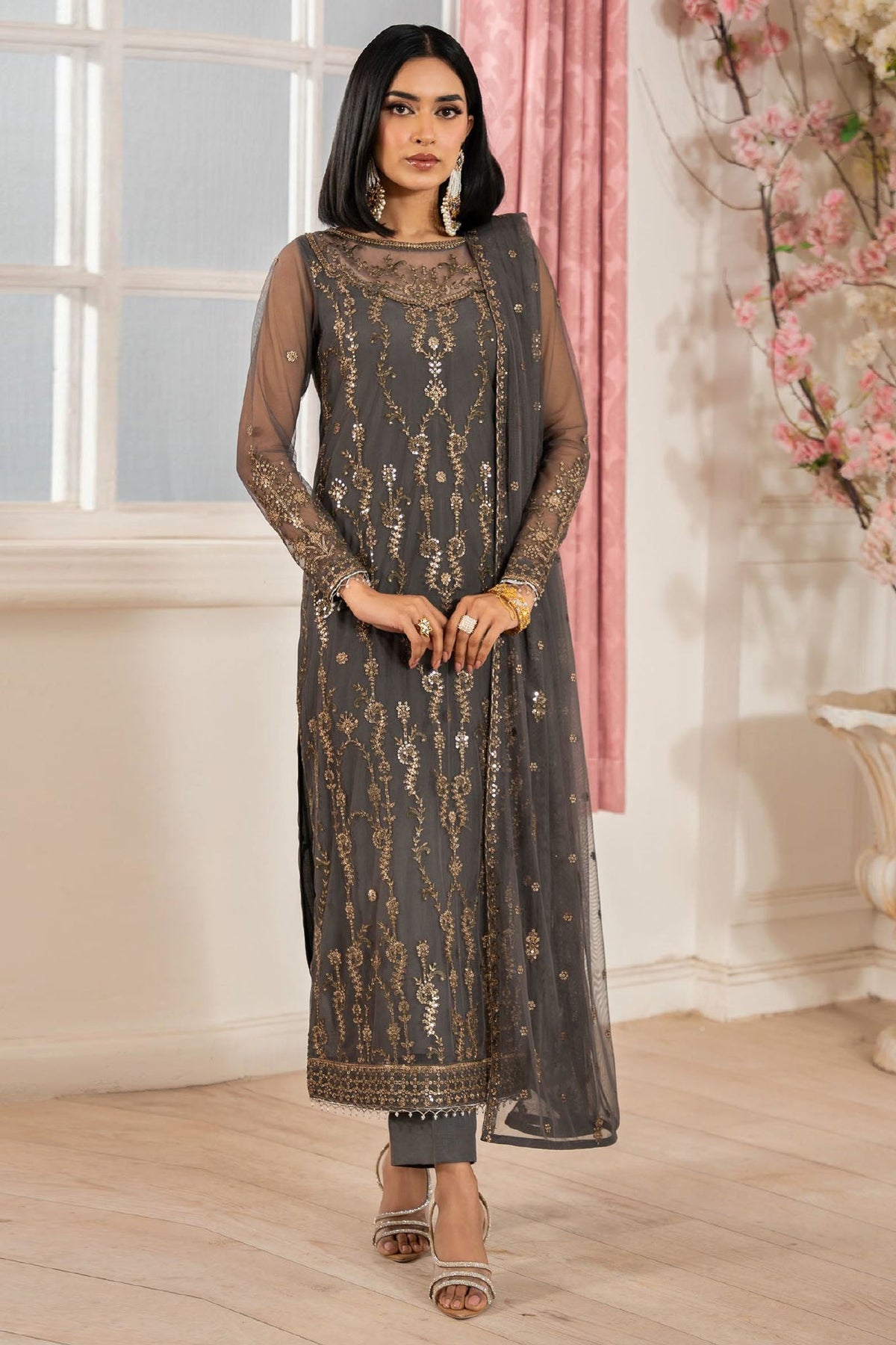 Heer By Zarif Unstitched 3 Piece Formals Collection'2025-Z-04-Soraya