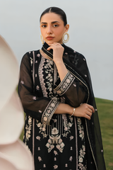 Stitching Cotton Unstitched 3 Piece Emb Chiffon Suit-WFCU-05